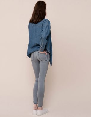 фото Жіночі сірі джинси скінні Pull&Bear