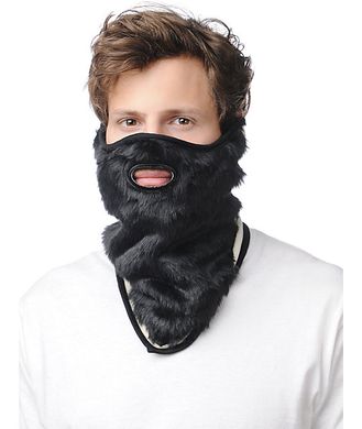 фото Баф (маска) Neff Bearded face mask чорного кольору