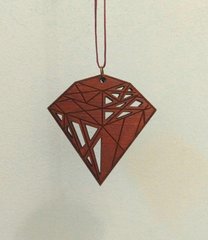 фото Деревянный кулон диамант Loom diamond