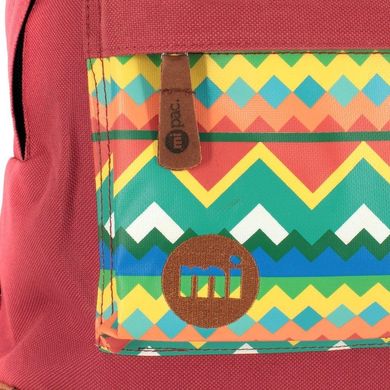 фото Бордовий рюкзак Mi-Pac з принтом ацтек