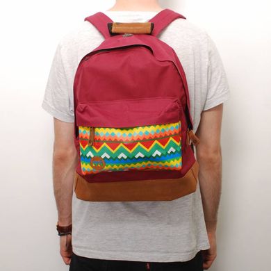 фото Бордовий рюкзак Mi-Pac з принтом ацтек