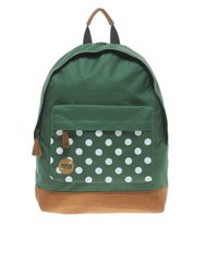 фото Зелений рюкзак Mi-Pac в горошок
