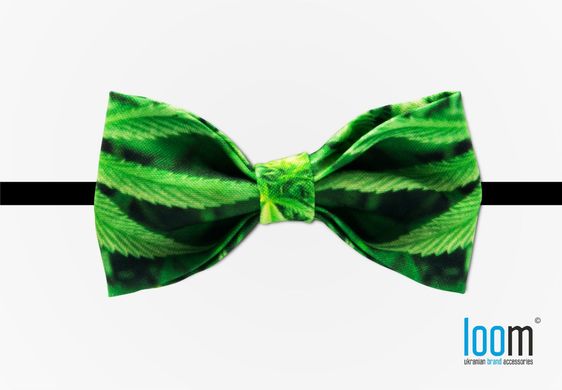 фото Краватка-метелик з принтом марихуани Loom (Weed)
