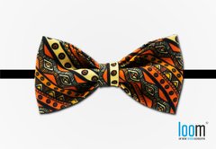 фото Краватка-метелик з принтом Loom (Native Orange)