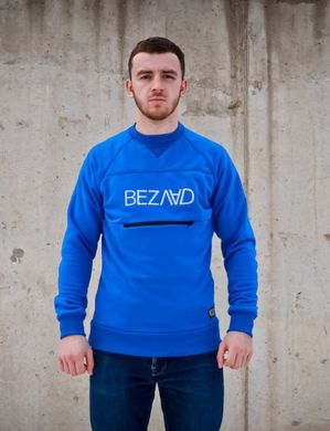 фото Свитшот с логотипом Bezlad синего цвета