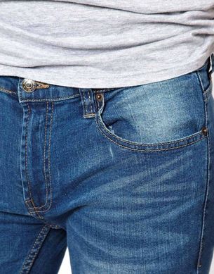 фото Блакитні джинси завуженого крою D-Struct Cassetto