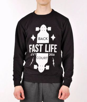 Свитшот Backcourt Fast Life черного цвета