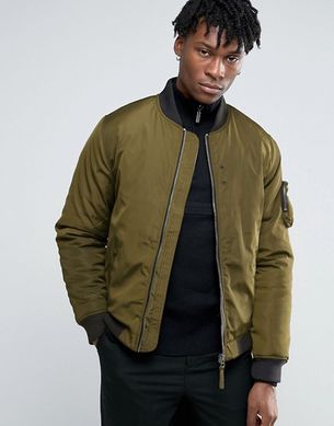 Нейлоновая уплотненная куртка-пилот Bellfield Hubble тёмно-зеленая